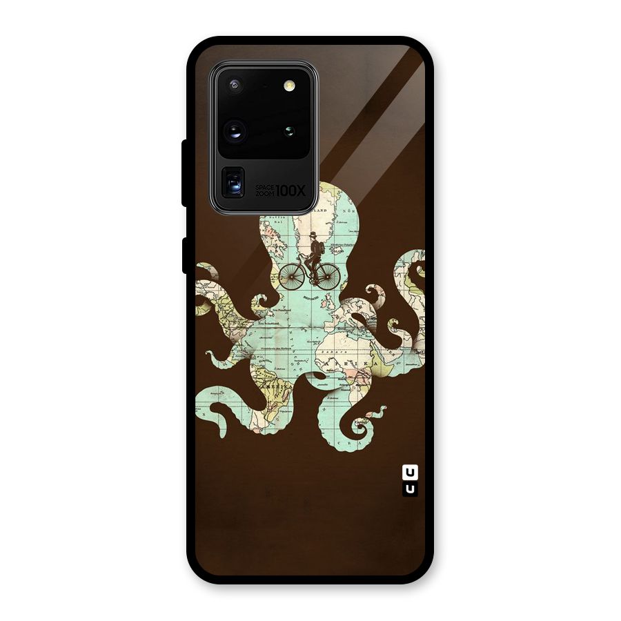 Travel Octopus Glass Back Case for Galaxy S20 Ultra