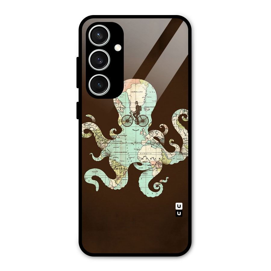 Travel Octopus Glass Back Case for Galaxy S23 FE