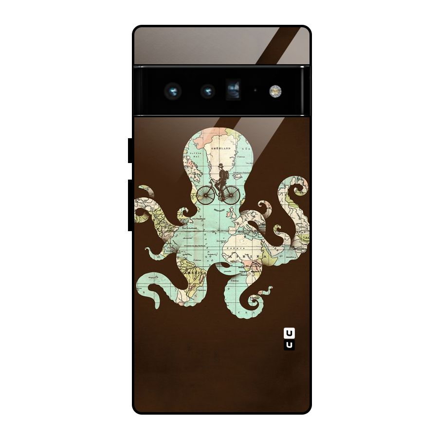 Travel Octopus Glass Back Case for Google Pixel 6 Pro