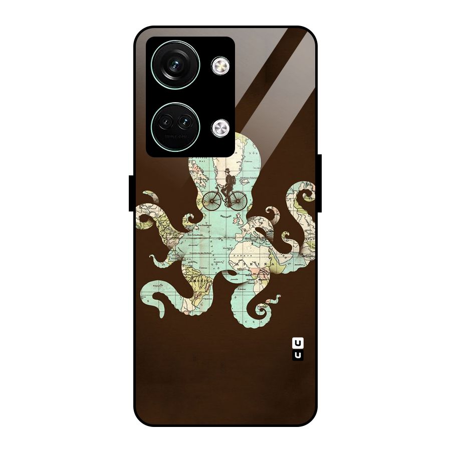Travel Octopus Glass Back Case for Oneplus Nord 3