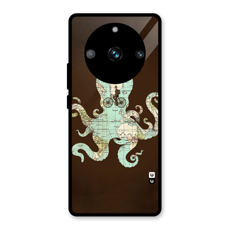Travel Octopus Glass Back Case for Realme 11 Pro Plus