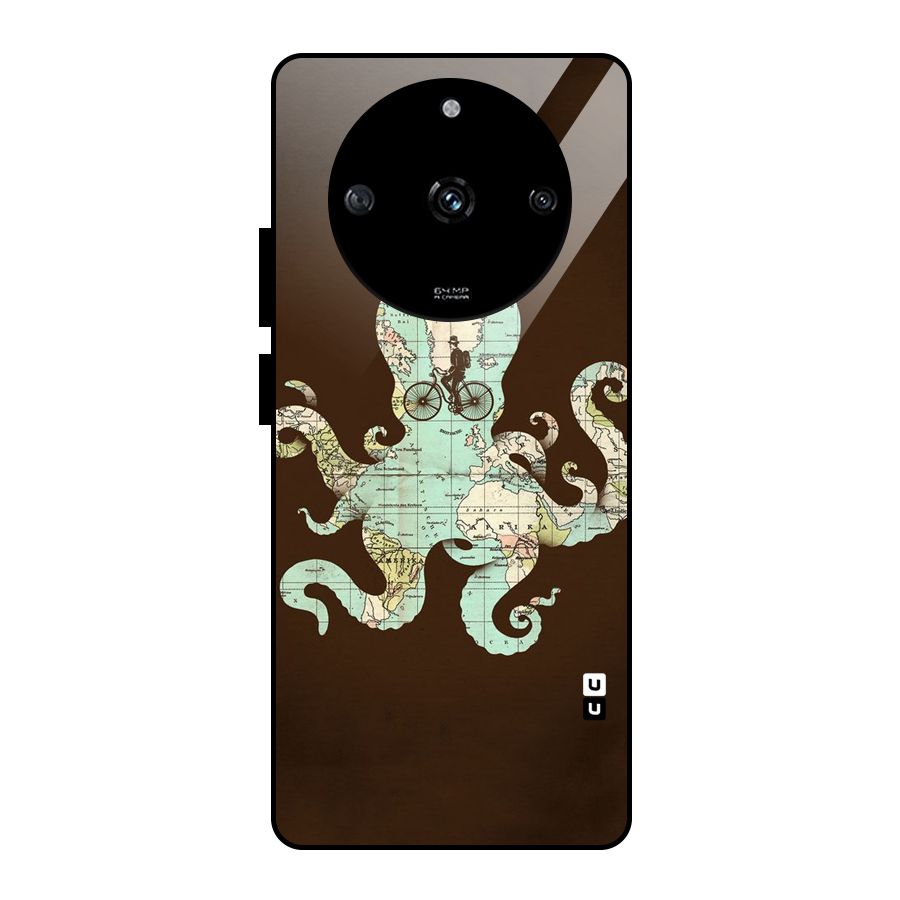 Travel Octopus Glass Back Case for Realme Narzo 60 5G