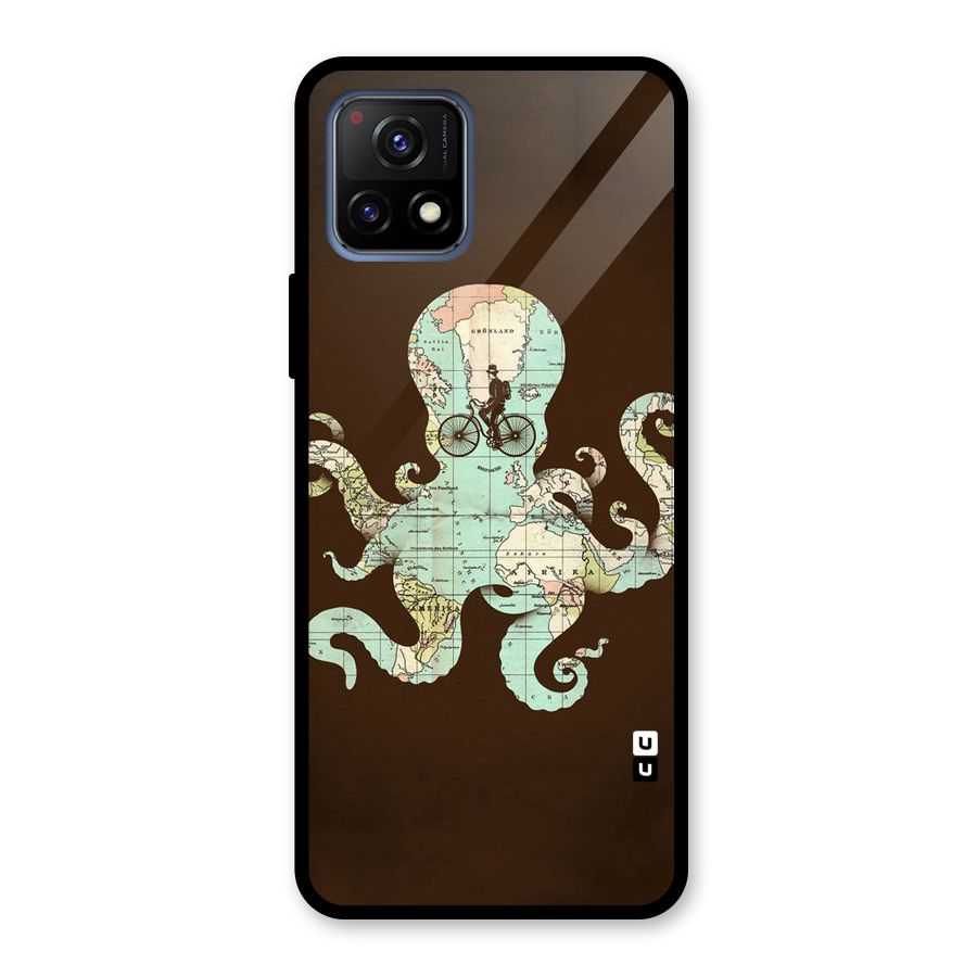 Travel Octopus Glass Back Case for Vivo Y72 5G