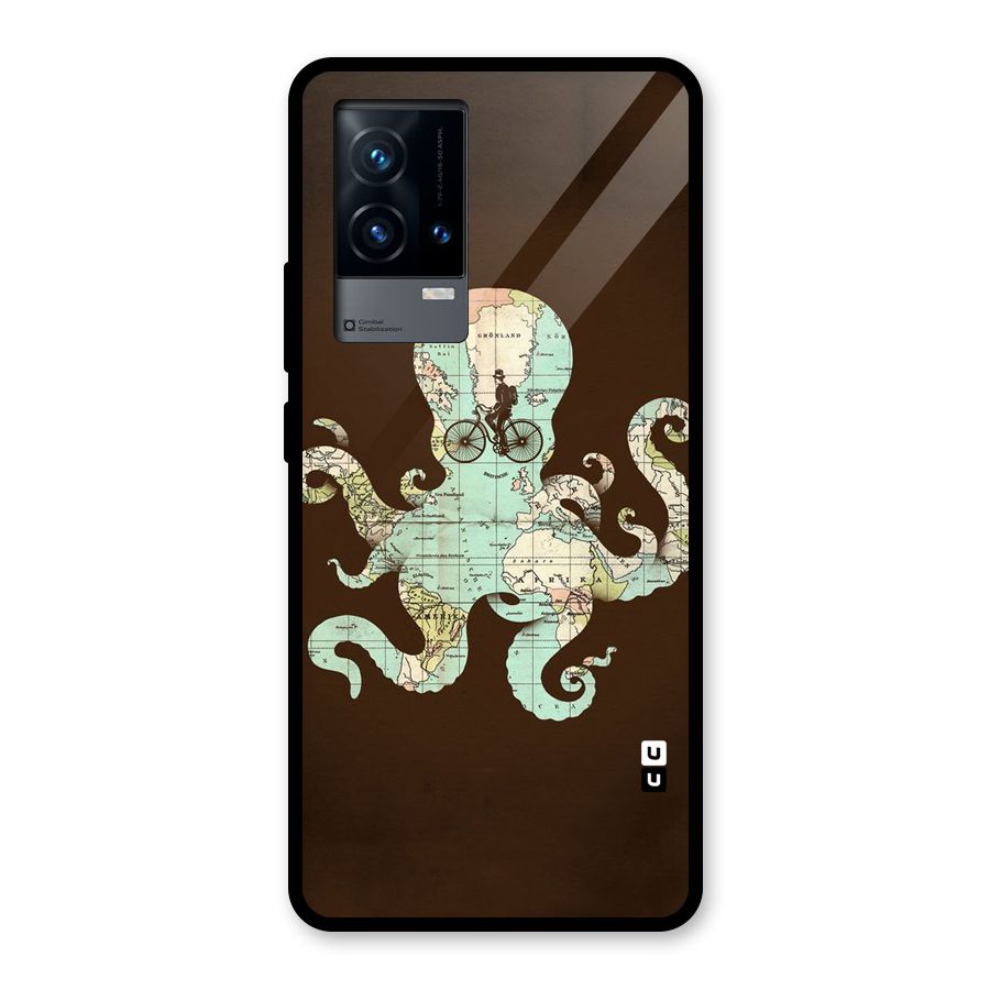 Travel Octopus Glass Back Case for iQOO 9 5G