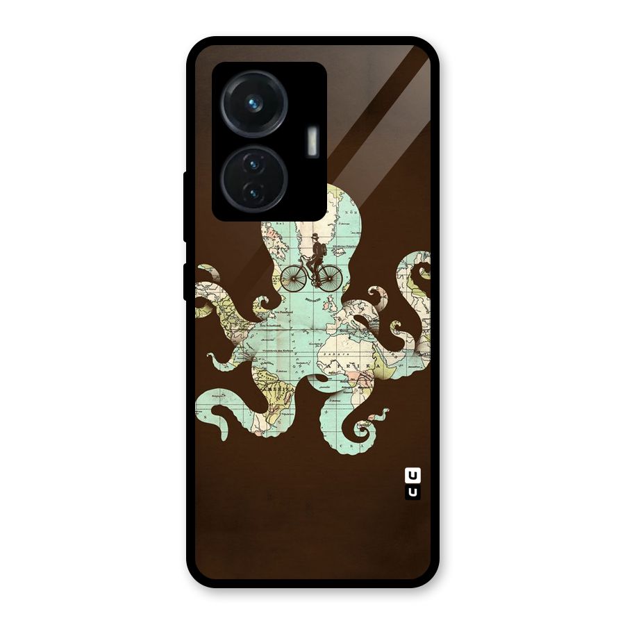 Travel Octopus Glass Back Case for iQOO Z6 44W