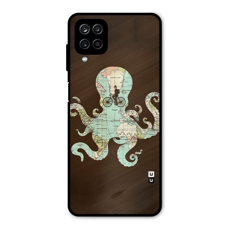 Travel Octopus Metal Back Case for Galaxy A12