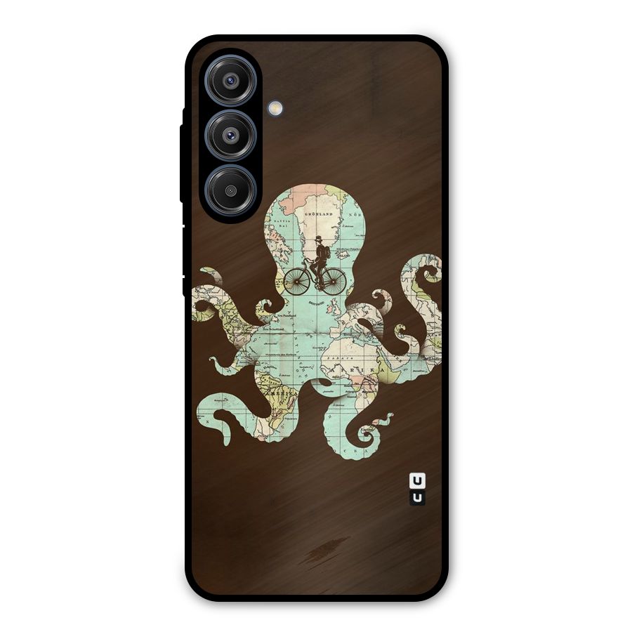 Travel Octopus Metal Back Case for Galaxy A16 5G