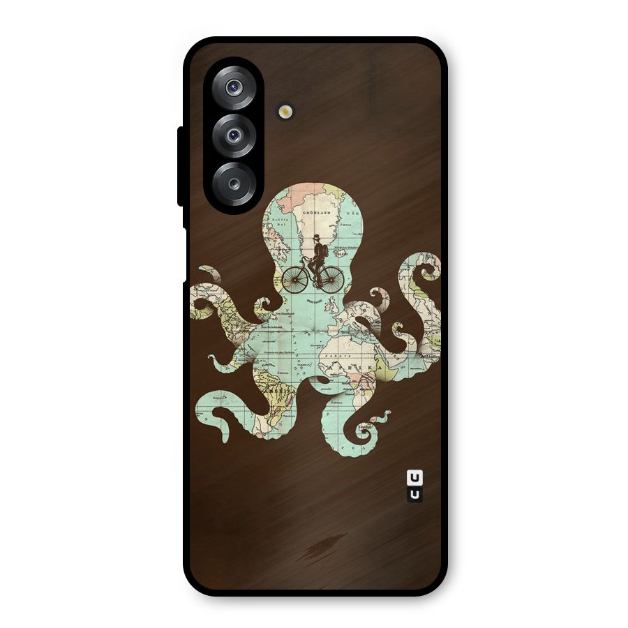 Travel Octopus Metal Back Case for Galaxy A26