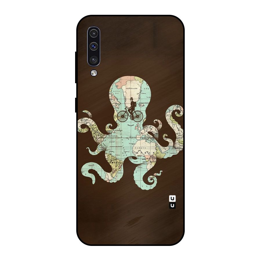 Travel Octopus Metal Back Case for Galaxy A30s