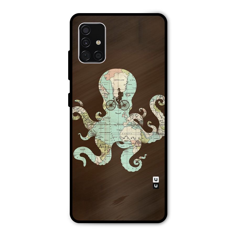 Travel Octopus Metal Back Case for Galaxy A51