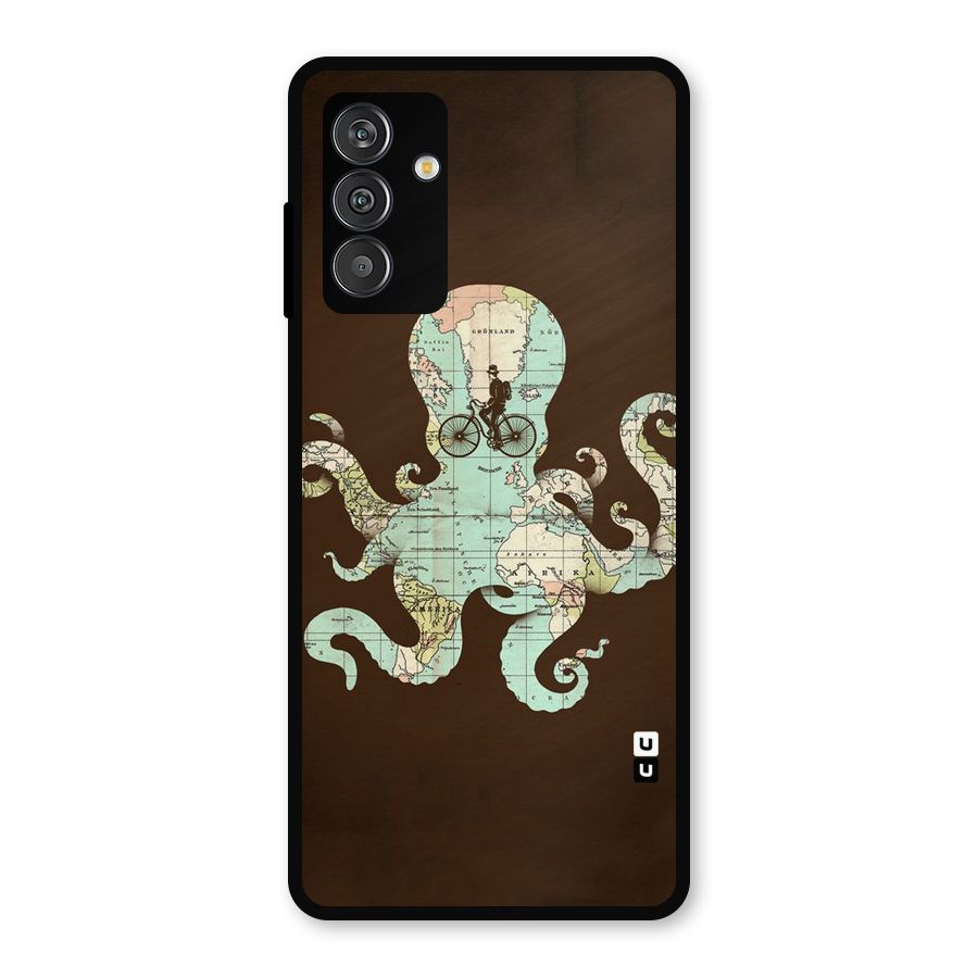 Travel Octopus Metal Back Case for Galaxy M14 5G