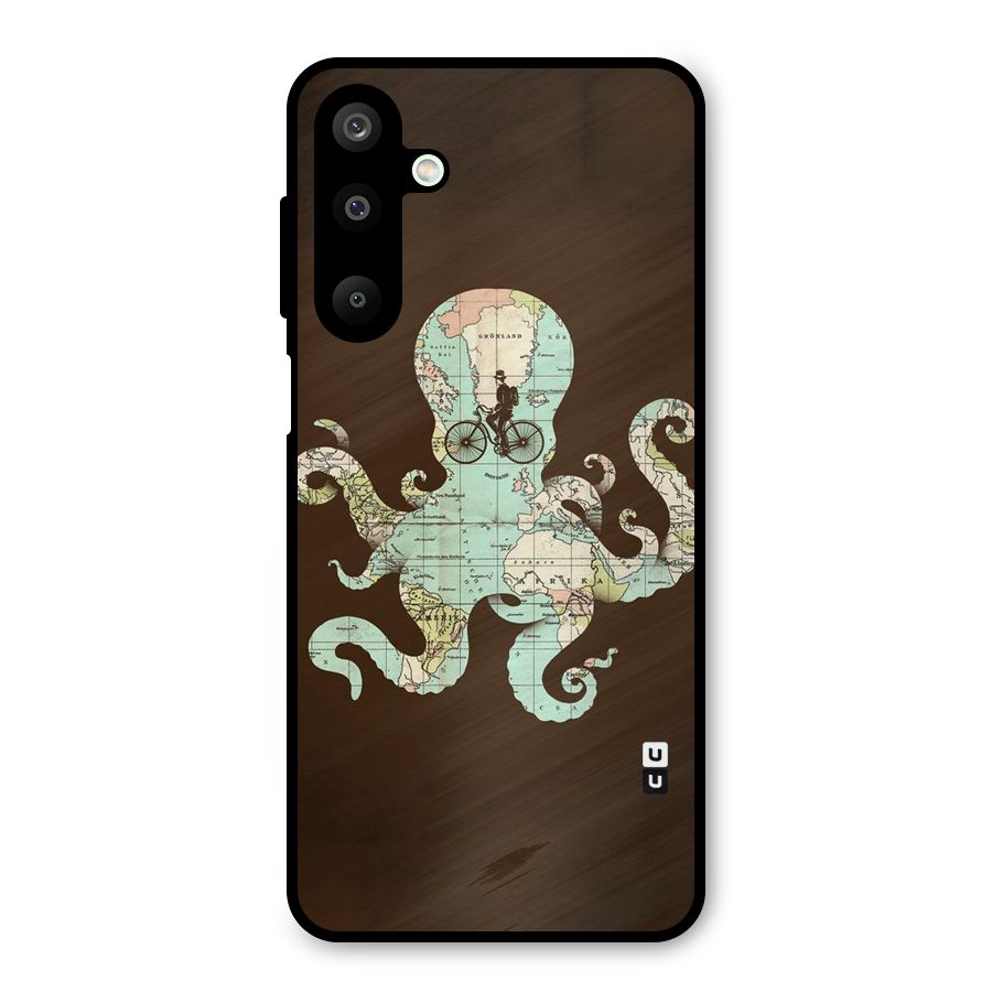 Travel Octopus Metal Back Case for Galaxy M16