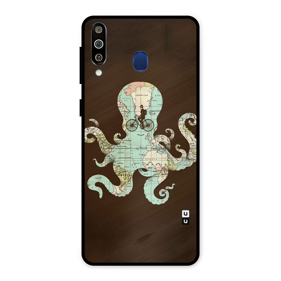 Travel Octopus Metal Back Case for Galaxy M30