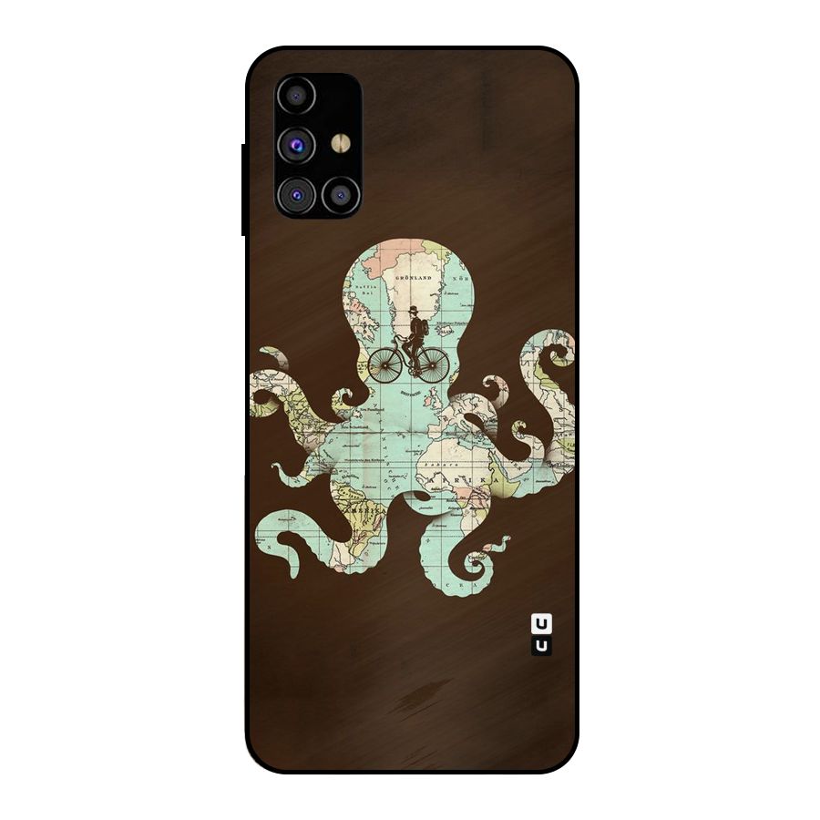 Travel Octopus Metal Back Case for Galaxy M31s