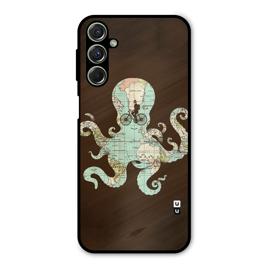 Travel Octopus Metal Back Case for Galaxy M34