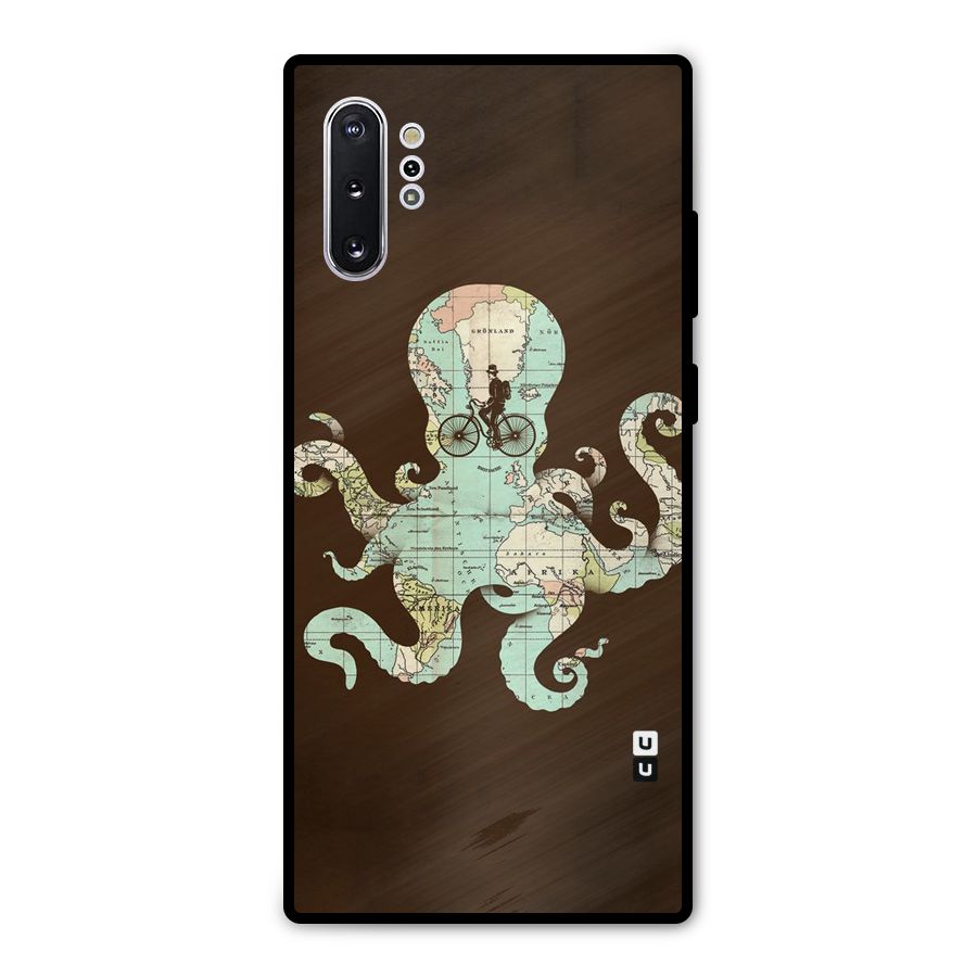 Travel Octopus Metal Back Case for Galaxy Note 10 Plus