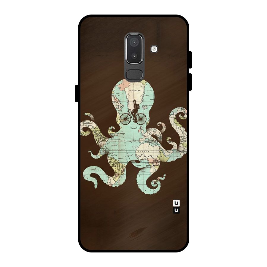 Travel Octopus Metal Back Case for Galaxy On8 (2018)