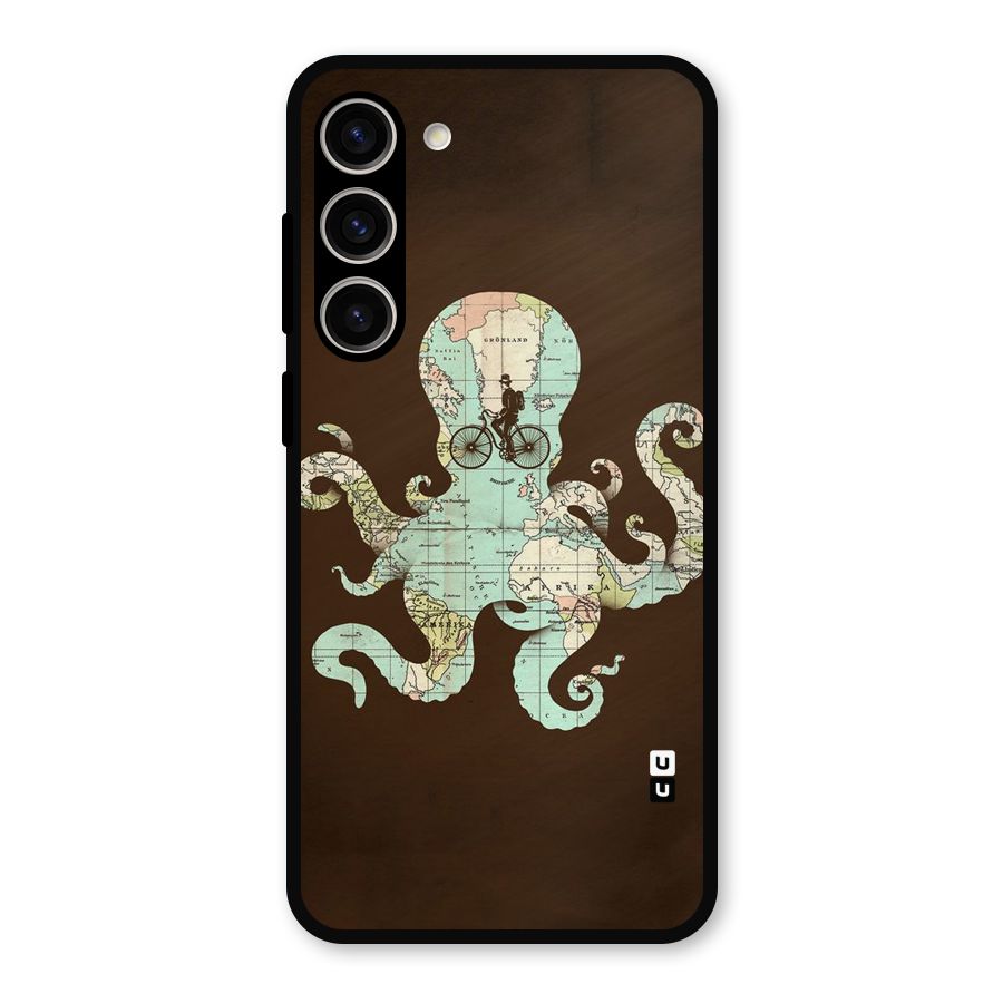 Travel Octopus Metal Back Case for Galaxy S23 Plus
