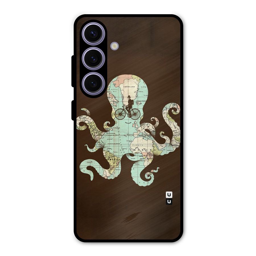 Travel Octopus Metal Back Case for Galaxy S24