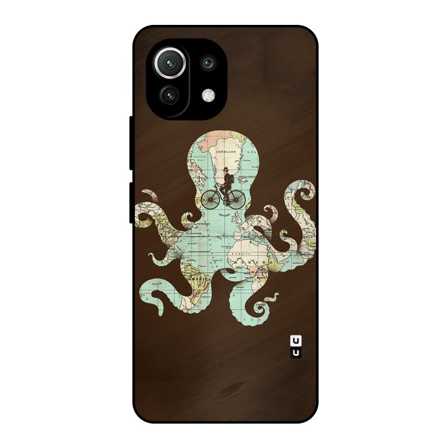Travel Octopus Metal Back Case for Mi 11 Lite NE 5G