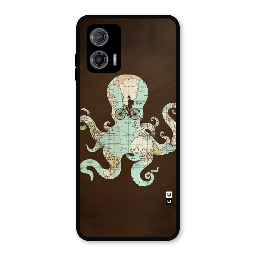 Travel Octopus Metal Back Case for Moto G73