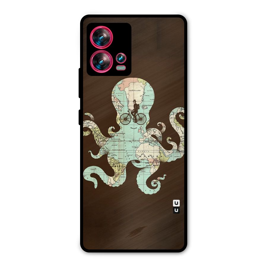 Travel Octopus Metal Back Case for Motorola Edge 30 Fusion