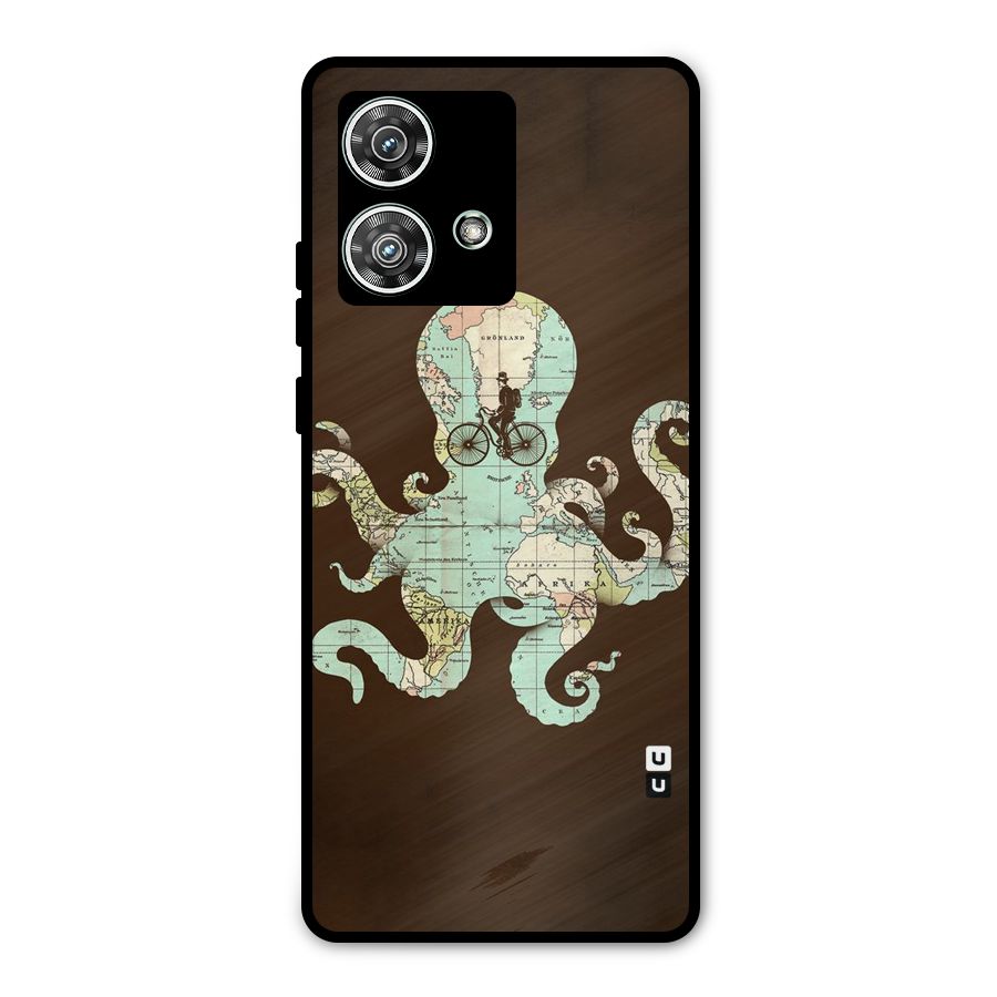 Travel Octopus Metal Back Case for Motorola Edge 40 Neo