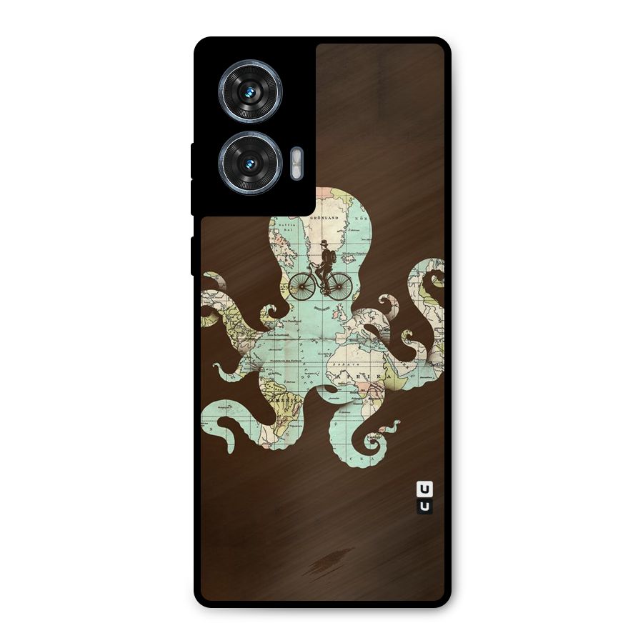 Travel Octopus Metal Back Case for Motorola G96