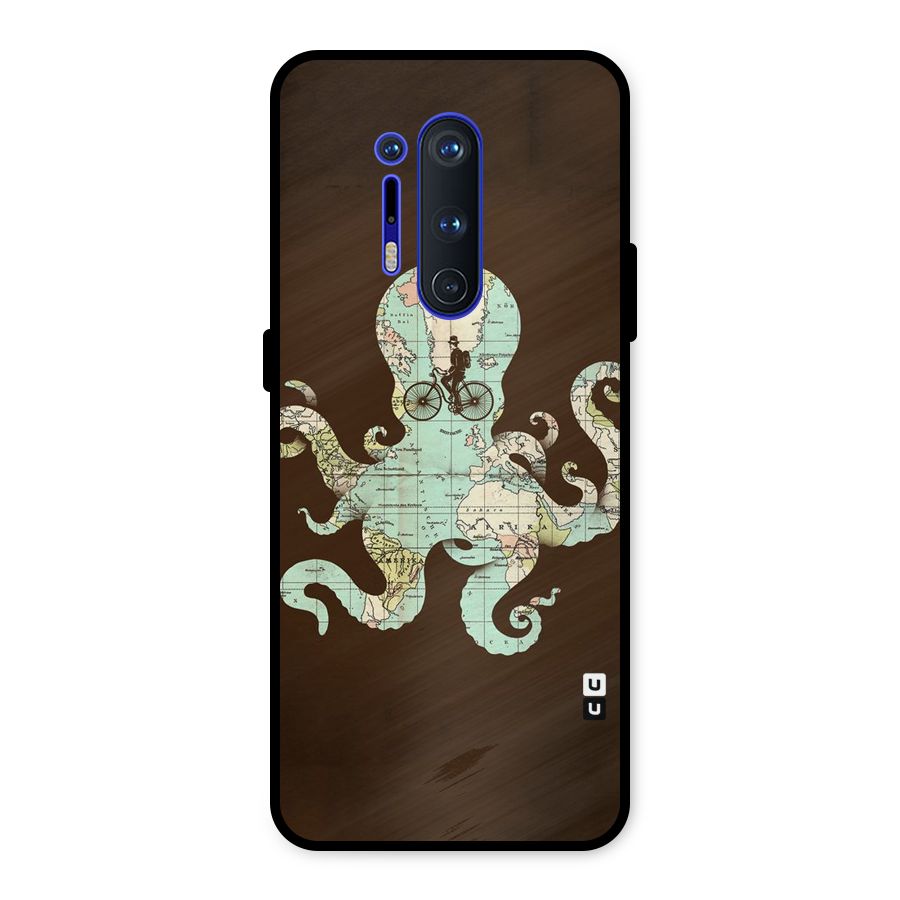 Travel Octopus Metal Back Case for OnePlus 8 Pro