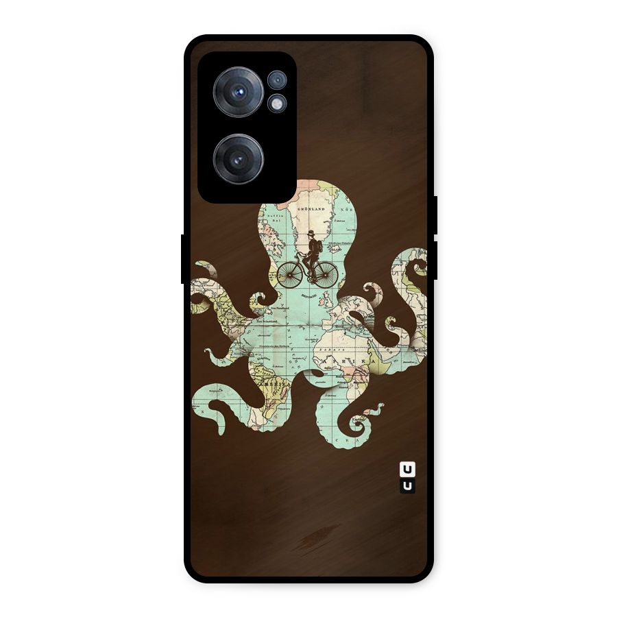 Travel Octopus Metal Back Case for OnePlus Nord CE 2 5G