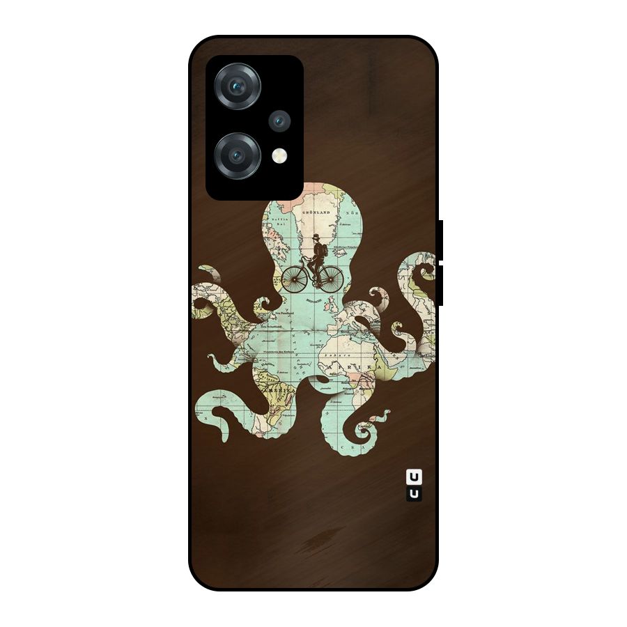 Travel Octopus Metal Back Case for OnePlus Nord CE 2 Lite 5G