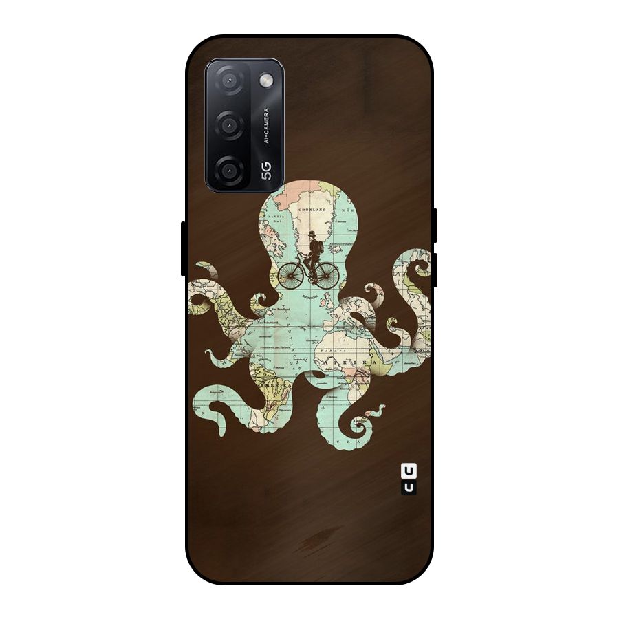 Travel Octopus Metal Back Case for Oppo A53s 5G