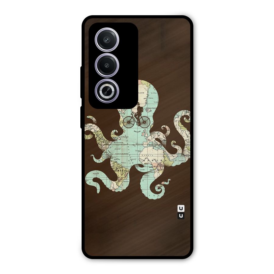 Travel Octopus Metal Back Case for Oppo K12x
