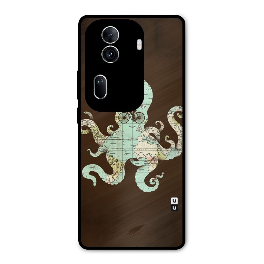 Travel Octopus Metal Back Case for Oppo Reno11 Pro 5G