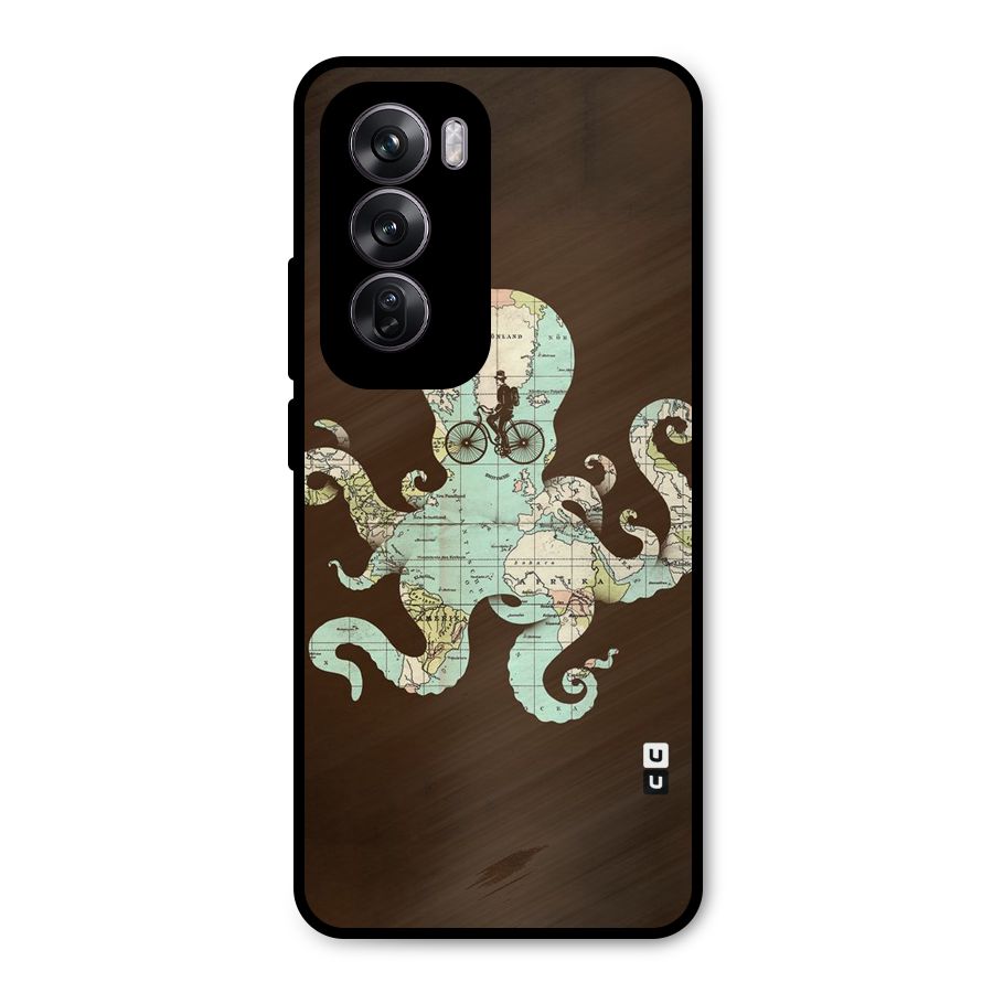 Travel Octopus Metal Back Case for Oppo Reno12 Pro