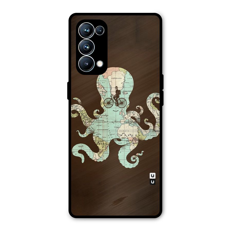 Travel Octopus Metal Back Case for Oppo Reno5 Pro 5G