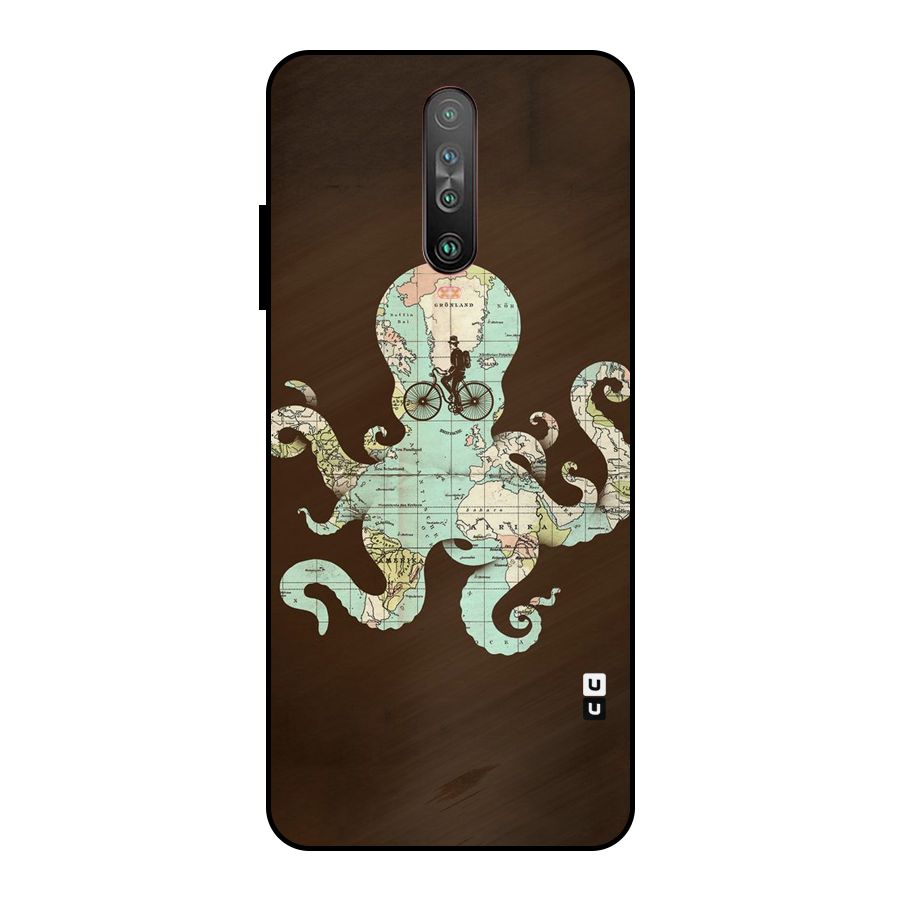 Travel Octopus Metal Back Case for Poco X2