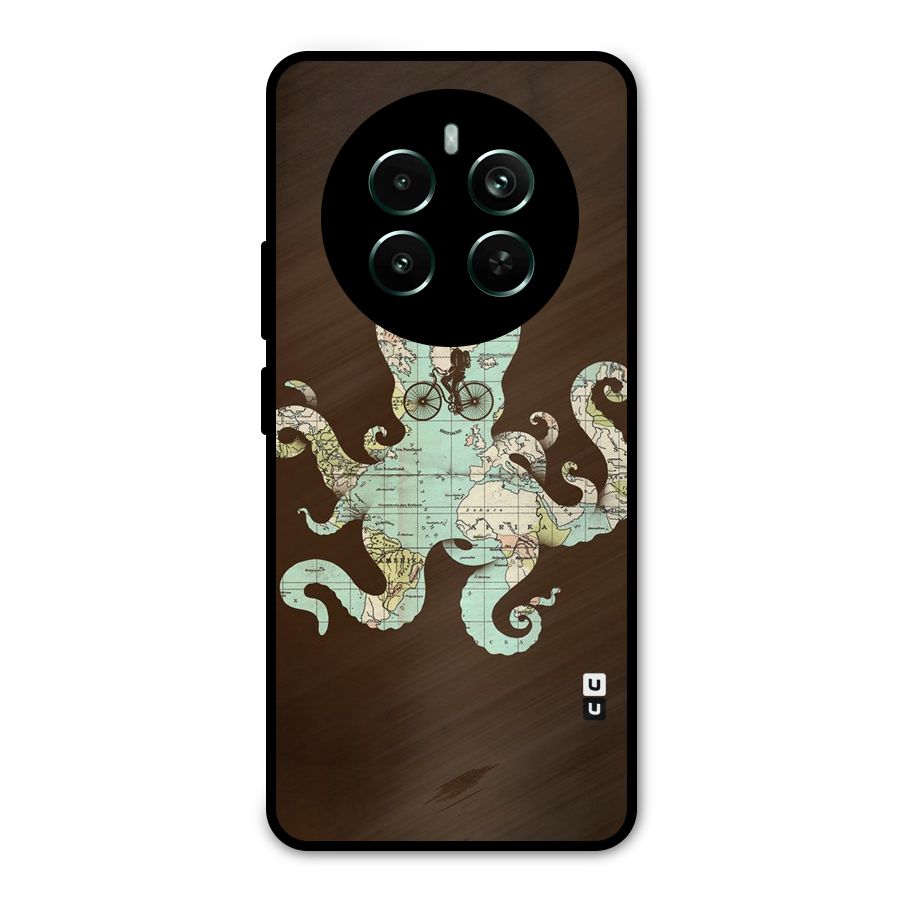 Travel Octopus Metal Back Case for Realme 12 Plus