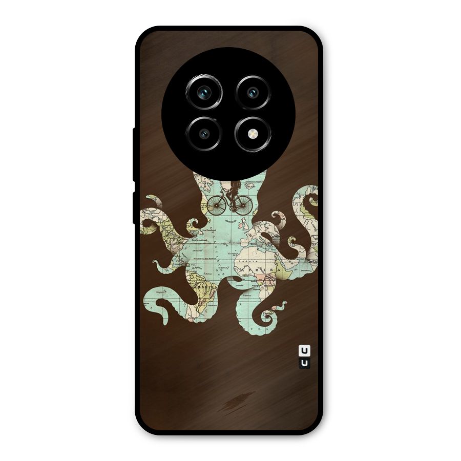Travel Octopus Metal Back Case for Realme 13 Pro