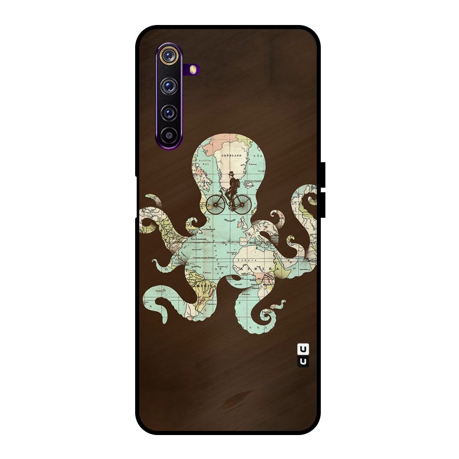 Travel Octopus Metal Back Case for Realme 6 Pro