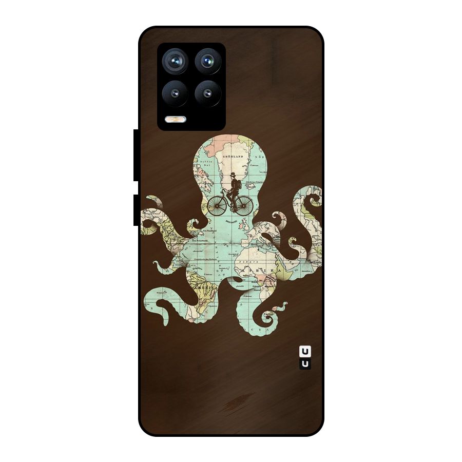 Travel Octopus Metal Back Case for Realme 8 Pro