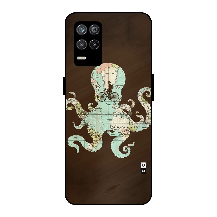 Travel Octopus Metal Back Case for Realme 8s 5G