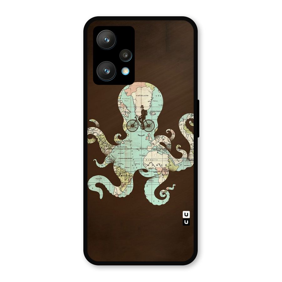 Travel Octopus Metal Back Case for Realme 9