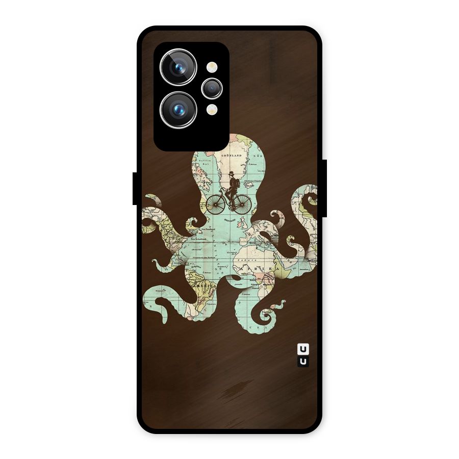 Travel Octopus Metal Back Case for Realme GT2 Pro