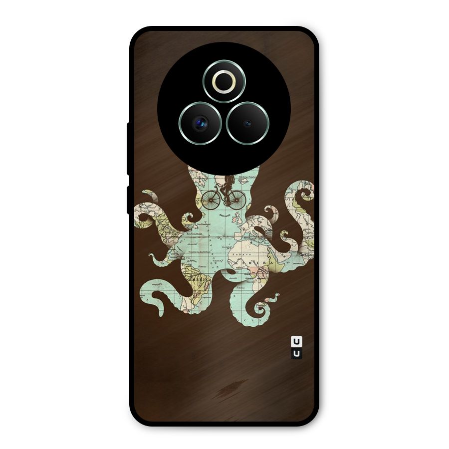 Travel Octopus Metal Back Case for Realme P3 Pro