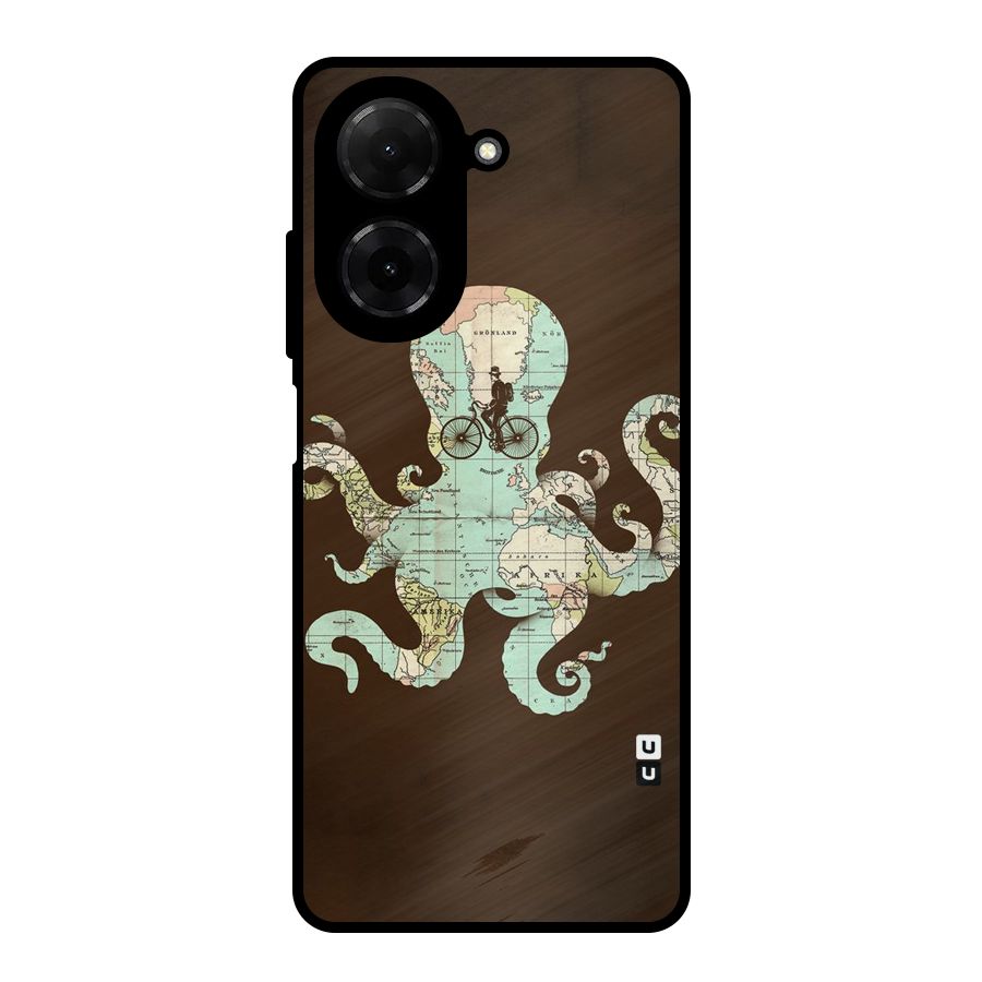 Travel Octopus Metal Back Case for Redmi A5 4G