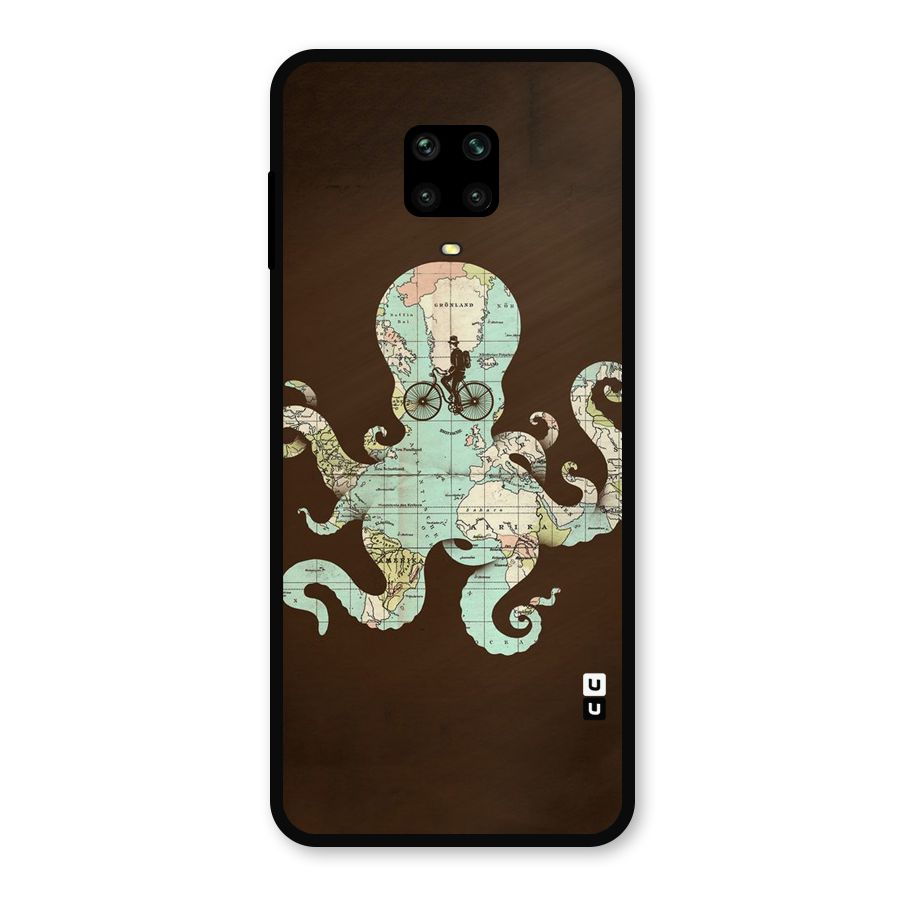 Travel Octopus Metal Back Case for Redmi Note 10 Lite
