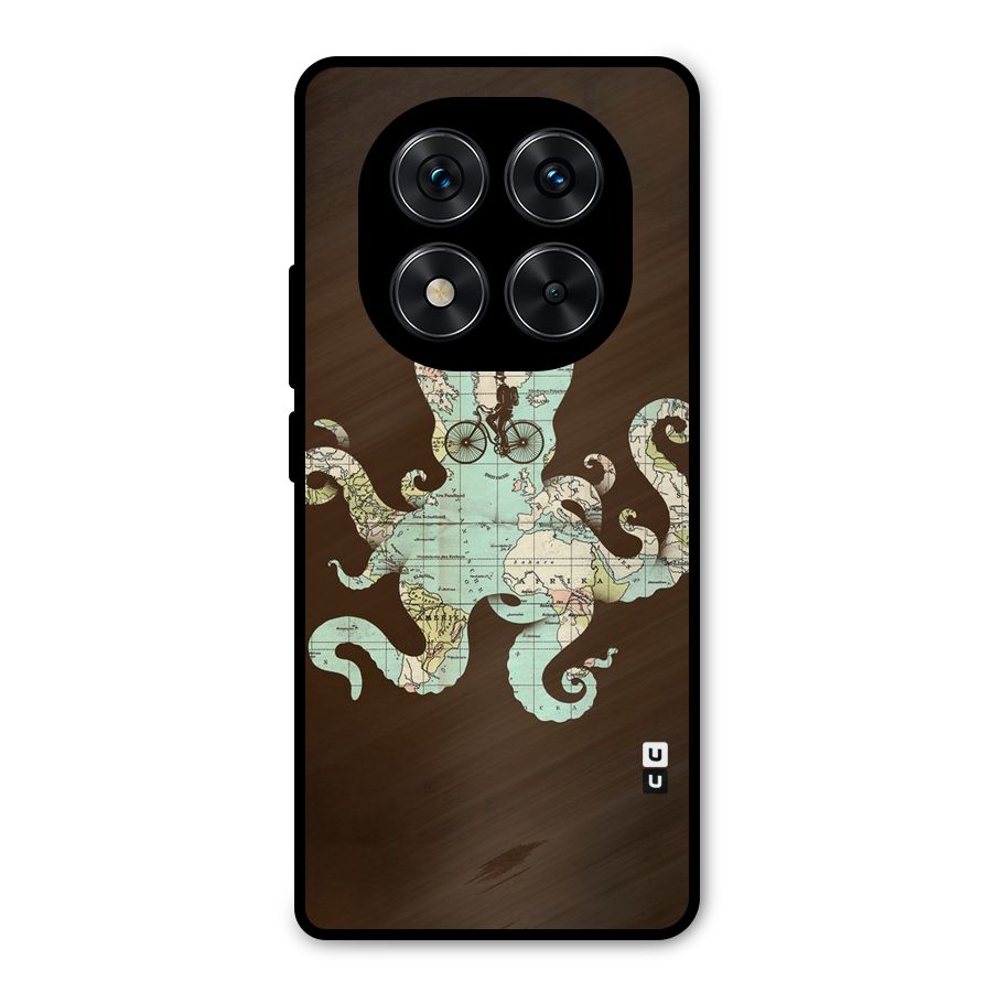 Travel Octopus Metal Back Case for Redmi Note 14 Pro 5G