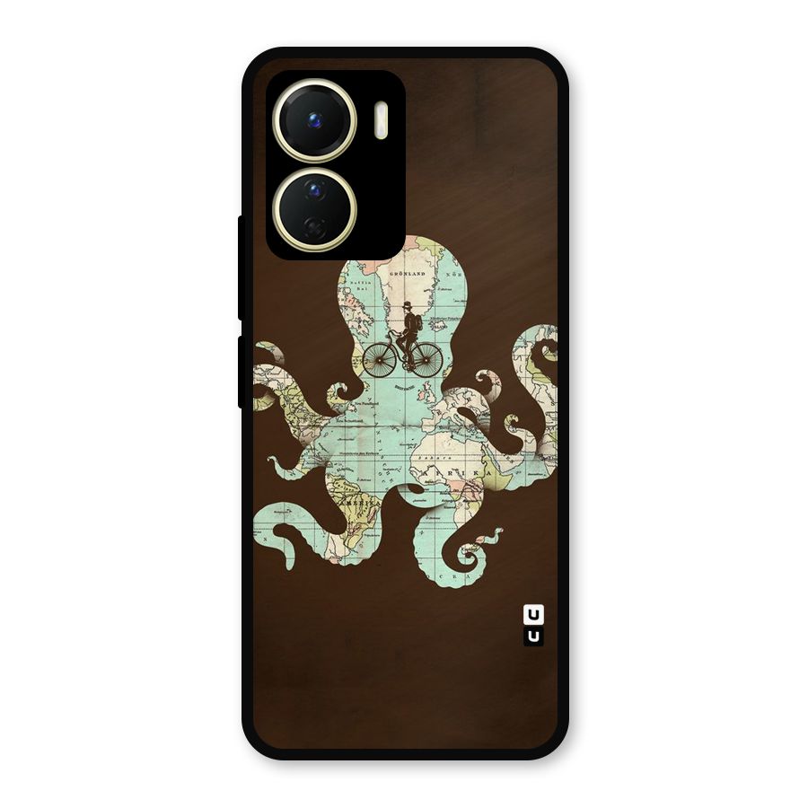 Travel Octopus Metal Back Case for Vivo T2x