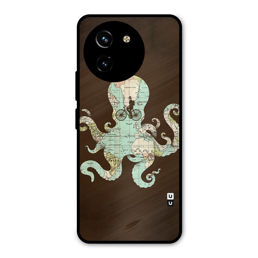 Travel Octopus Metal Back Case for Vivo T3x